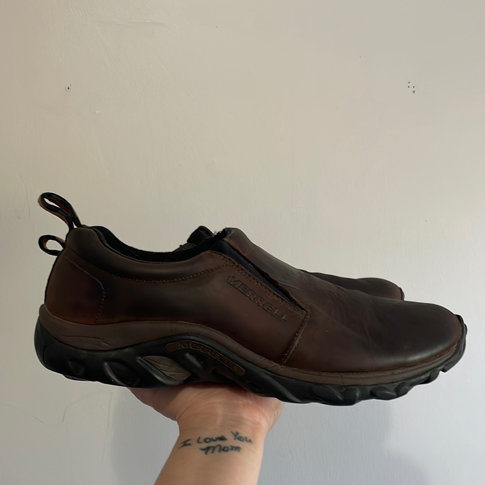 Merrell jungle moc brown slip on shoes size 13